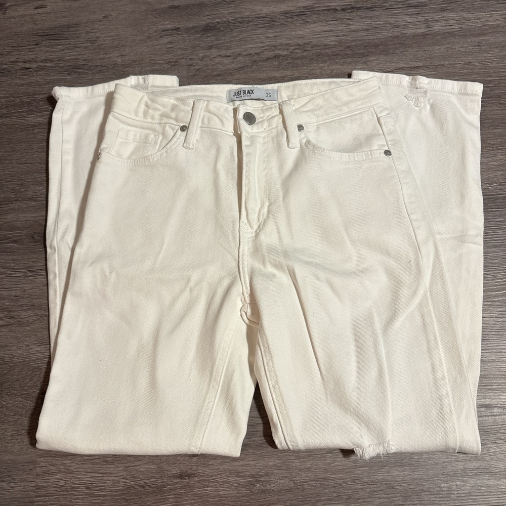 Just Black White Jeans